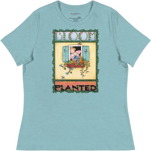 Mary Engelbreit Bloom Where You're Planted Women's T-Shirt in Saudi Arabia