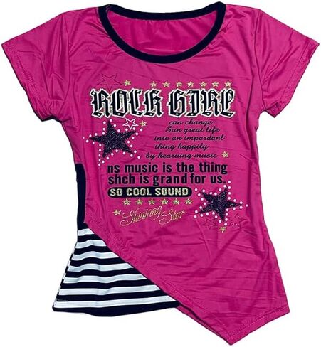 Y2K Graphic T-Shirt for Women 2000s Clothes Grunge Emo Streetwear Shirts Slim Fit Cool Butterfly Skull Aesthetic Tee in Kuwait
