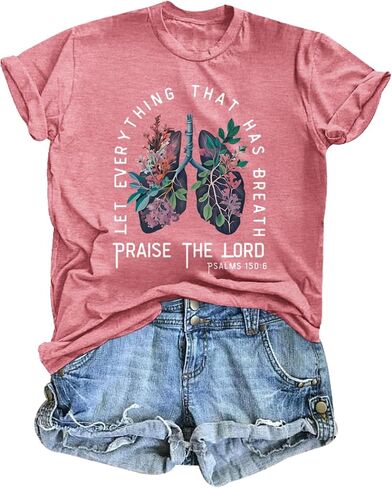 Christian Shirts for Women Vintage Bible Verse T Shirts Boho Floral Jesus Shirt Wildflowers Graphic Tees Tops in Saudi Arabia