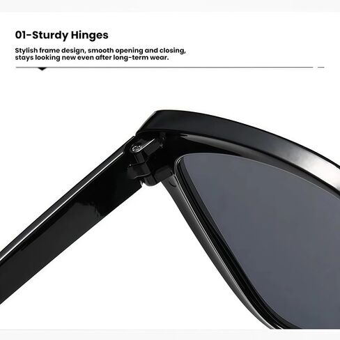 Cat Eye Sunglasses for Women, Large Oversized Wide Frame Retro Chic Shades in Kuwait