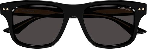 Montblanc MB 0319S 001 Black Plastic Rectangle Sunglasses Grey Lens in Kuwait