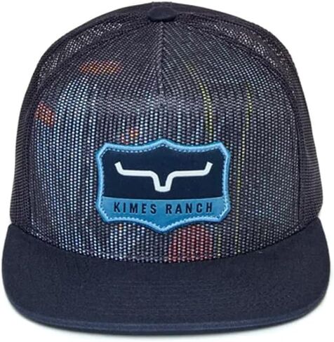Kimes Ranch Willard High Profile Flat Bill Mesh Hat with Woven Patch in Kuwait