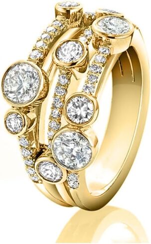 Trendy Female Daily Party Rings with Brilliant Cubic Zirconia Fashion Finger Accessories in Kuwait