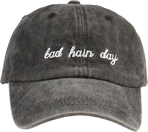 Bad Hair Day Hats for Women Adjustable Vintage Embroidered Baseball Cap for Daily Wear Outdoor Activities in Kuwait