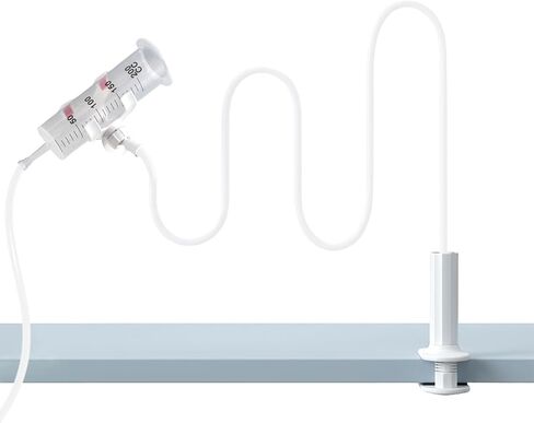 Adjustable Feeding Tube Holder, Hands-Free Gravity Syringe Holder with Flexible Gooseneck Arm and Adjustable Clamp Base, Feeding Tube Stand for Bedside, Home & Travel (Pink) in Kuwait