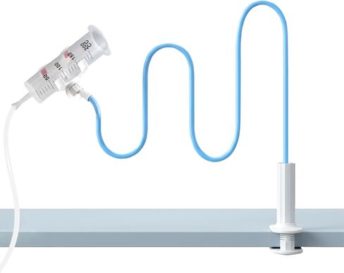 Adjustable Feeding Tube Holder, Hands-Free Gravity Syringe Holder with Flexible Gooseneck Arm and Adjustable Clamp Base, Feeding Tube Stand for Bedside, Home & Travel (Pink) in Kuwait