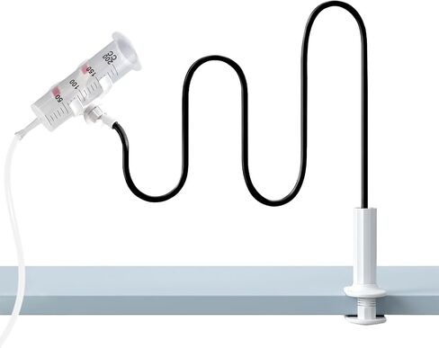 Adjustable Feeding Tube Holder, Hands-Free Gravity Syringe Holder with Flexible Gooseneck Arm and Adjustable Clamp Base, Feeding Tube Stand for Bedside, Home & Travel (Pink) in Kuwait