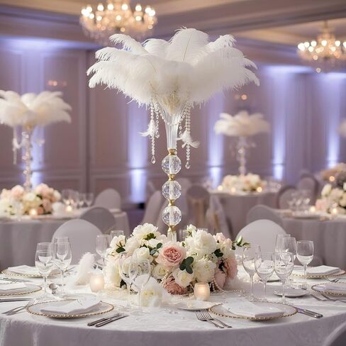 24.8in Crystal Vases for Flowers, 2Pcs Clear Trumpet Acrylic Vases for Centerpieces, Tall Flower Stands for Table Wedding Reception Party Event Home Decor in Kuwait