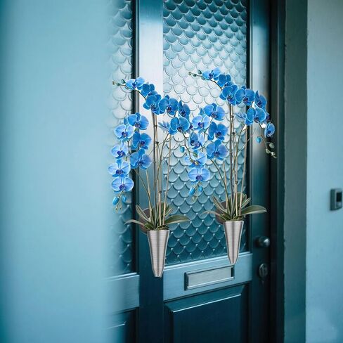 Magnetic Artificial Flowers Vase Unique Stainless Steel Vase for Dried Flowers, Plastic Flowers, and Paper Flowers Suitable for Freezer Doors, Courtyard Iron Railings, and Courtyard Gates in Saudi Arabia