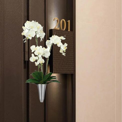Magnetic Artificial Flowers Vase Unique Stainless Steel Vase for Dried Flowers, Plastic Flowers, and Paper Flowers Suitable for Freezer Doors, Courtyard Iron Railings, and Courtyard Gates in Saudi Arabia