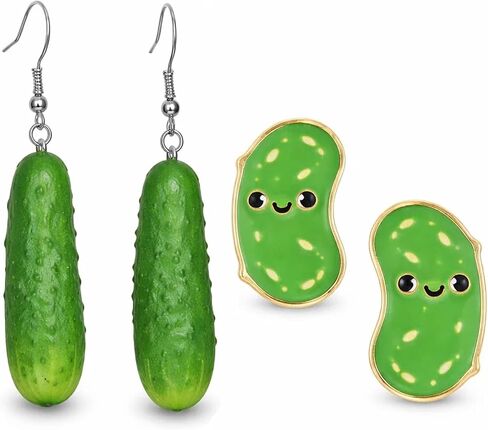 2 PCS Pickle Earrings for Women, Pickleball Earrings, Fun Pickle Gifts for Pickleball Players, Lightweight and Comfortable Dangle Earrings for Everyday Wear in Saudi Arabia