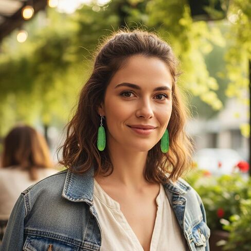 2 PCS Pickle Earrings for Women, Pickleball Earrings, Fun Pickle Gifts for Pickleball Players, Lightweight and Comfortable Dangle Earrings for Everyday Wear in Saudi Arabia