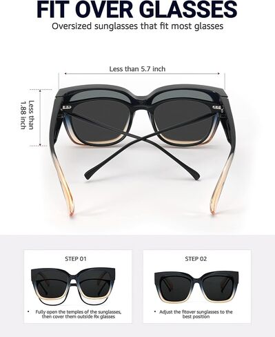 IGnaef Polarized Fit Over Sunglasses for Women Men UV400 Protection IF7511 in Saudi Arabia