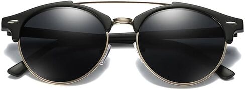 Polarized Round Sunglasses Men Vintage Retro Glasses Women Driving Metal Eyewear in Saudi Arabia