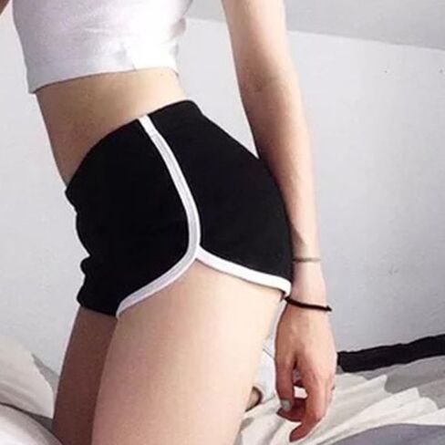 PartyKindom Women’s Yoga Shorts and Beach Shorts 5pcs, Cotton Blend, Mixed Colors, Size S, Activewear for Summer Sports and Leisure Random Color in Kuwait