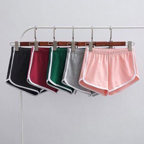 PartyKindom Women’s Yoga Shorts and Beach Shorts 5pcs, Cotton Blend, Mixed Colors, Size S, Activewear for Summer Sports and Leisure Random Color in Kuwait