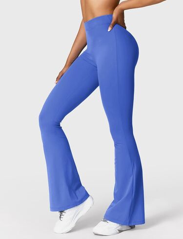 Scrunch Flare Leggings Daze V Back Butt Lifting Wide Leg High Waist 31.5" Gym Workout Yoga Pants in Kuwait