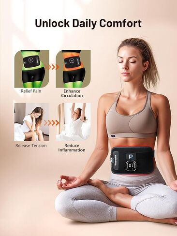 Red Light Therapy for Body, 3000mAh Cordless Infrared Light Therapy Pad, 240 Beads Portable 10Hz & 5 Modes 660nm 850nm Heating Light Therapy Wrap Belt for Back Knee Leg Hands Feet Women Men in Saudi Arabia