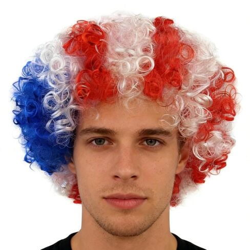 World Cup Apparel National Flag Costume Wigs for Men Women 2026 World Cup Merchandise Colorful Wigs (USA) in Saudi Arabia