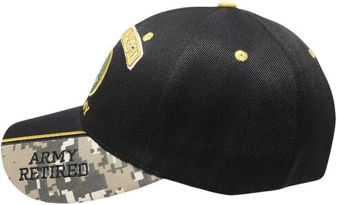 Officially Licensed Army Vet Veteran Retired Army Emblem Black Cap Hat in Saudi Arabia