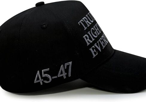 Trump was Right About Everything Hat MAGA Donald Trump 2024 45-47 with USA Flag Baseball Cap Black in Saudi Arabia