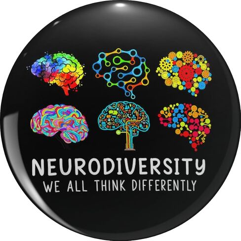 Neurodiversity Embrace ADHD Autism Awareness Gifts Metal Lapel Hat Pin Te Tack Pinback 0.75" in Kuwait