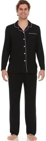 Button Front Men's Pajama Sets - Soft Micromodal Pajamas men - Men's pajamas - Comfy Loungewear for men in Kuwait