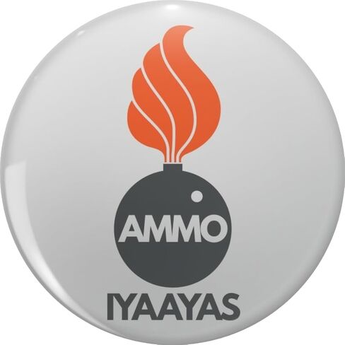 IYAAYAS الذخيرة قنبلة مع لهب الفكاهة العسكرية الذخائر متخصص سلاح الجو مضحك جولة الأبيض دبوس التلبيب دبوس بروش الصلب شارة بدبابيس 0.75" in Kuwait