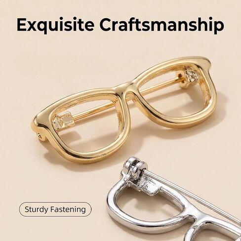Mini Glasses Shaped Brooch, 10pcs Alloy Eyeglasses Frame Round Style Lapel Pin for Women Dress Suit Shirt Collar Jewelry Accessories in Saudi Arabia
