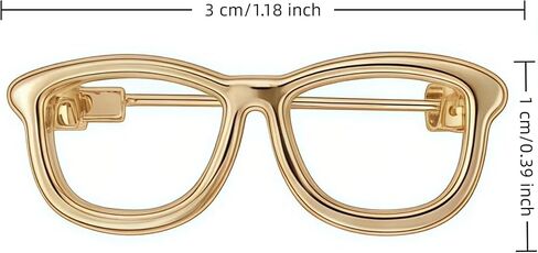 Mini Glasses Shaped Brooch, 10pcs Alloy Eyeglasses Frame Round Style Lapel Pin for Women Dress Suit Shirt Collar Jewelry Accessories in Saudi Arabia