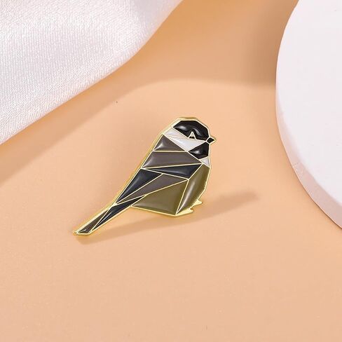 Bird Brooches Pin for Men Women Gold Tone Enamel Sparrow Bird Animal Brooch Lapel Pin Accessory for Clothing Bags Hats in Saudi Arabia