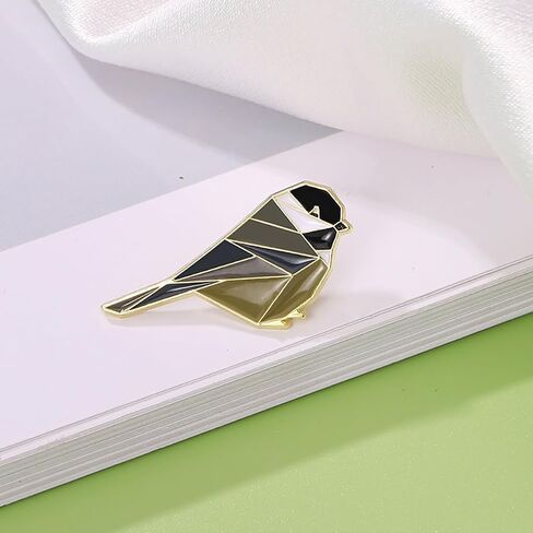 Bird Brooches Pin for Men Women Gold Tone Enamel Sparrow Bird Animal Brooch Lapel Pin Accessory for Clothing Bags Hats in Saudi Arabia