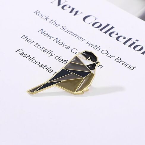 Bird Brooches Pin for Men Women Gold Tone Enamel Sparrow Bird Animal Brooch Lapel Pin Accessory for Clothing Bags Hats in Saudi Arabia