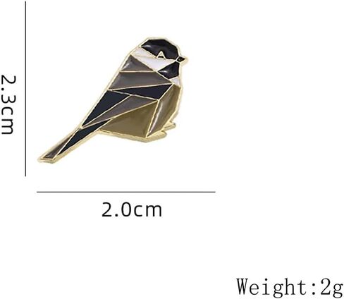 Bird Brooches Pin for Men Women Gold Tone Enamel Sparrow Bird Animal Brooch Lapel Pin Accessory for Clothing Bags Hats in Saudi Arabia