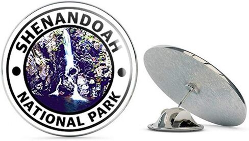 Round Shenandoah National Park (Hike Travel rv) Metal 0.75" Lapel Hat Pin Tie Tack Pinback in Kuwait