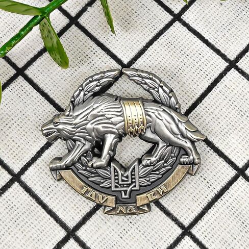 Ukraine Special Operations Forces Enamel Pin - Cooperation Series - Enamel Lapel Pin - Plated Badge for Clothing, Bags, and Lanyards in Kuwait