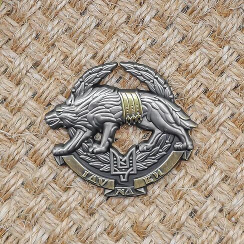 Ukraine Special Operations Forces Enamel Pin - Cooperation Series - Enamel Lapel Pin - Plated Badge for Clothing, Bags, and Lanyards in Kuwait
