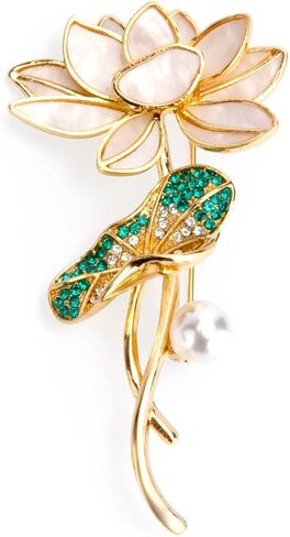 wynameleri Women Brooches and Pins Flower Fashion Rhinestone Pin Gold Decorative Pins for Ladies Men in Saudi Arabia