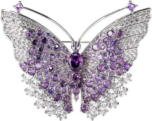 Vintage Butterfly Brooches Pins for Women Austrian Crystal Brooches Pins Elegant Rhinestone Brooch Sweater Dress Shawl Accessories Birthday Party Christmas Wedding Winter Jewelry in Kuwait