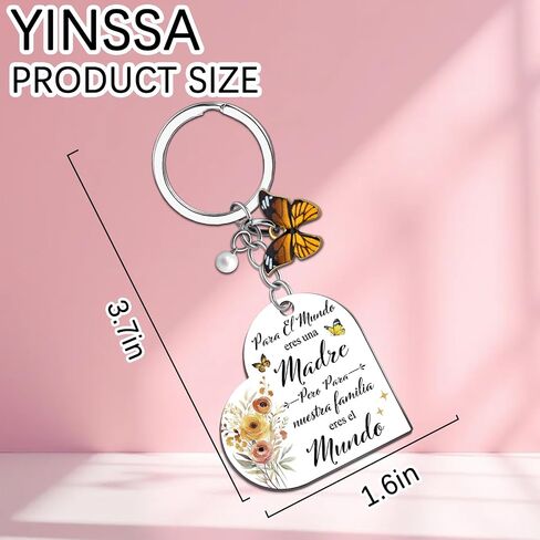 Regalos Para Mamá Spanish Mama Keychain Gifts For Mom Heart keychain Base Gifts for Mom Mamá from Daughter Son Unique Mother’s Day Birthday Valentine’s Day Gift Moms Day Gifts in Saudi Arabia