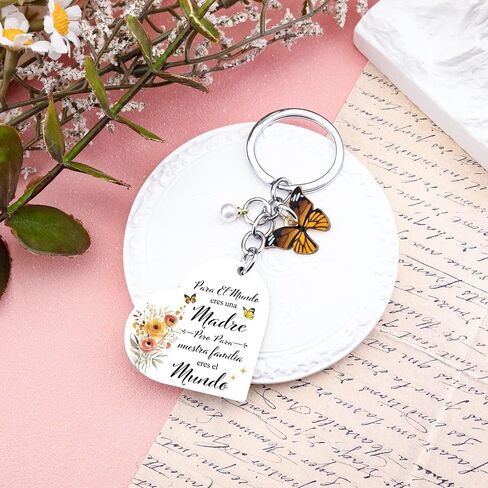 Regalos Para Mamá Spanish Mama Keychain Gifts For Mom Heart keychain Base Gifts for Mom Mamá from Daughter Son Unique Mother’s Day Birthday Valentine’s Day Gift Moms Day Gifts in Saudi Arabia