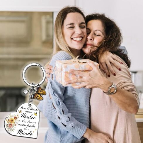 Regalos Para Mamá Spanish Mama Keychain Gifts For Mom Heart keychain Base Gifts for Mom Mamá from Daughter Son Unique Mother’s Day Birthday Valentine’s Day Gift Moms Day Gifts in Saudi Arabia