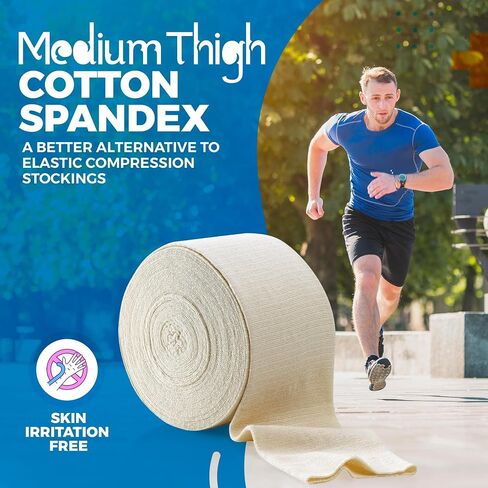 Elastic Tubular Support Bandage Size C, 10M Box - Natural Color (2.75" X 33 feet) for Large Knee Support Bandage -Medium Thigh, Cotton Spandex in Kuwait