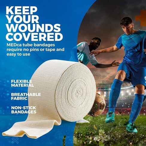 Elastic Tubular Support Bandage Size C, 10M Box - Natural Color (2.75" X 33 feet) for Large Knee Support Bandage -Medium Thigh, Cotton Spandex in Kuwait