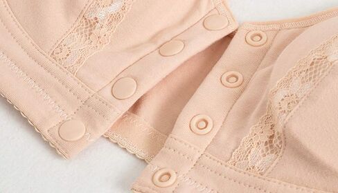 Super Comfy Daily Front Button Lace Bras Sleep Bras with Thin Soft Pad, Leisure Bras for Women, A to D Cup in Saudi Arabia