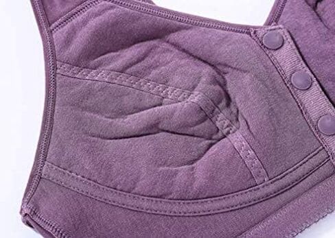 Super Comfy Daily Front Button Lace Bras Sleep Bras with Thin Soft Pad, Leisure Bras for Women, A to D Cup in Saudi Arabia