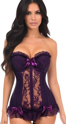 Daisy corsets Women's Daisy Corsets Womens Lycra & Lace Hook & Eye Stretch Bustier Corset Lingerie & Plus Size in Saudi Arabia