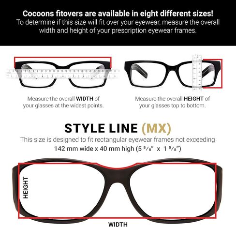 Cocoons Photochromic Polarized Fitover Mx Styleline C702GPC Polarized Rectangular Sunglasses in Saudi Arabia