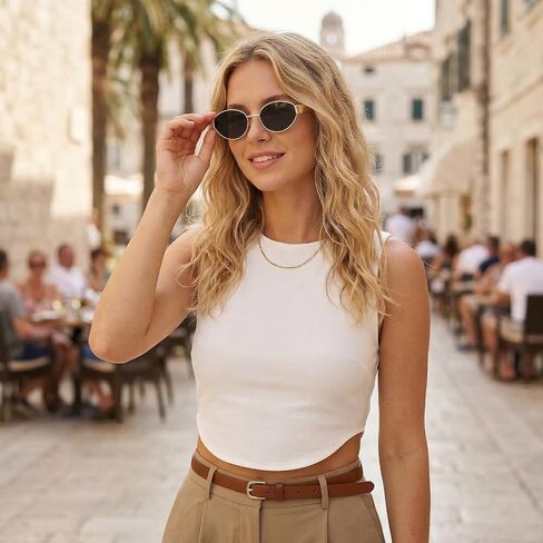 2Pcs Retro Oval Sunglasses for Women, Cute Trendy 90s Sunglasses, Classic Metal Frame Shades Sun Glasses UV Protection in Saudi Arabia