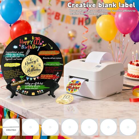 CSCHENGO 12 Inch Blank Vinyl Records Kit - 7 PCS Double-Sided Fake Records with 14 Retro & Blank Labels, 14 Pens, Wall/Shelf Decor, Guestbook Record Decor for DIY Weddings Birthdays Christmas in Saudi Arabia